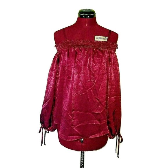 BCX Womens Top Size Small Red Off The Shoulder Adjustable Spaghetti Stra… - Picture 1 of 7